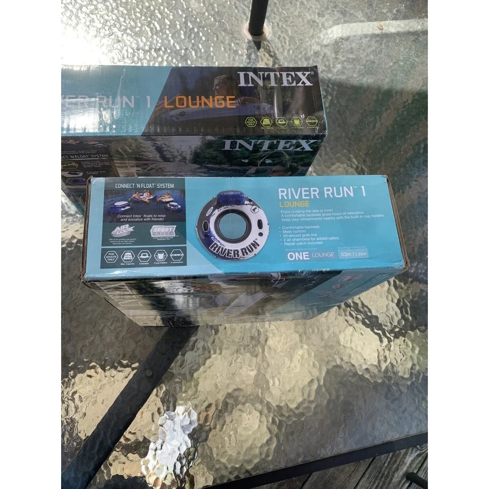 Intex River Run 1 Lounge Inflatable Floating Water Tube 53
